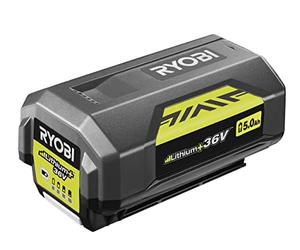 Ryobi 5133004387 Batterie MaxPower BPL3650D2 (5,0 Ah, tension 36 V, protection anti-surcharge, indicateur de niveau de charge, protection en caoutchouc)