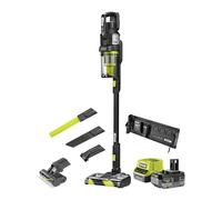 RYOBI Aspirateur Balai Brushless 18V One+™ Anti-emmêlement - Nettoyage Tapis et sols durs Haute Puissance - Kit avec Batterie 4,0 Ah et Chargeur - RASV18BL-1C40GL
