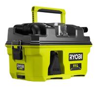 Aspirateur d’atelier RYOBI RV1811-0 18V - 1500l/min - collecteur 11 L - filtre HEPA H12 - Adaptateur, suceur plat et buse entonnoir