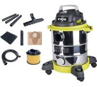 RYOBI - Aspirateur eau et poussiere 1 250 W - cuve Inox 20 L - dépression 20,5 kPa - Avec filtre, extension, suceur - RVC-1220I-G