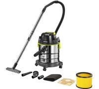 RYOBI - Aspirateur eau et poussiere 18V ONE+ - cuve inox 18 L - 11,4 kPa + flexible 1,8 m & accessoires - R18WDV-0