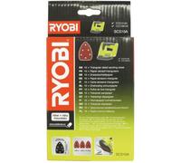 Ryobi Assortiment 10 abrasifs pour ponceuse triangulaire Multicolore