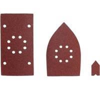 RYOBI - Assortiment 30 abrasifs pour ponceuses EMS180RV / RMS180 / RMS170 (10 x 1/3 feuille + 10 triangles + 10 doigts) - SMS30A