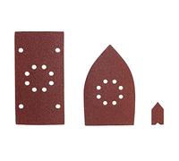 RYOBI Assortiment de 30 Abrasifs SMS30A pour Ponceuse Multifonctions RMS180 | 10 formats rectangulaires en 1/3 feuille, 10 triangles et 10 doigts, recharge des 3 plateaux, décapage puis finition