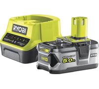 RYOBI Batterie et chargeur rapide RC18120-150 18V, 5Ah batterie, Lithium-Ion, batterie, chargeur