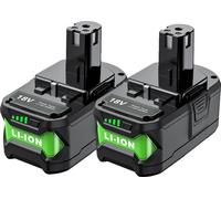Ryobi Batterie lithium-ion 18V, options 6000mAh et 9000mAh, compatible avec P107, P108, P109, 2 9.0ah, 18V