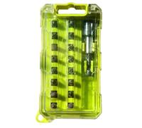 RYOBI Boîte cristal 17 accessoires de vissage couleur