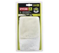 RYOBI Bonnets de Polissage et Lustrage 254 mm RAK2BB pour Polisseuse R18B | Un tissu applique la cire, un second en laine synthétique fait briller, élastiques pour maintien ferme, auto et moto