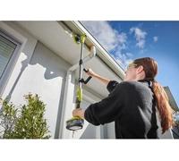 RYOBI - Brosse motorisée télescopique 18V ONE+ - diam. 150 mm - perche 1 m a 1,4 m - IPX7 + 1 brosse moyenne & 1 mousse - R18TPS-0
