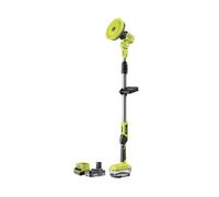 RYOBI Brosse Rotative Télescopique 18V One+ R18TPS-120G Batterie 2,0Ah | Perche de 1 m à 1,4 m, pack 2,0 Ah et chargeur inclus, 90 min d'autonomie, tête souple 150 mm, sols et mobilier de jardin