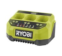 Ryobi Chargeur 3 ports RC43P 4V USB Lithium – Charge séquentielle, mural, témoin LED, 2,0 Ah