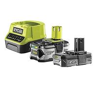 RYOBI - Chargeur et 2 Batteries, 18V, 2/4Ah