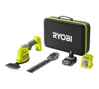 Ryobi Cisaille à gazon / sculpteur RY18GSA-0 18V + batterie 2,0 Ah, chargeur 1,5A et mallette