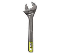 RYOBI Clé à Molette 300 mm Ouverture 40 mm RHAW300 Usage Intensif Chantier | Bras de levier maximal, mors larges, plomberie industrielle, grosses vannes, charpente métallique, tuyauterie et mécanique