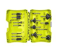 Coffret 15 fraises panachées RYOBI queue de diamètre 6mm RAKRBS15