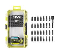 RYOBI Coffret 31 Embouts de Vissage Spécial Impact RX - Embouts PH/PZ/HEX/TX + Porte-Embout 60mm, Zone de Torsion, Revêtement Oxyde Noir, Coffret Compatible RYOBI® LINK - RARXSD31