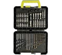 RYOBI - Coffret 60 accessoires de perçage et de vissage : forets (bois, béton, métal) + 1 porte-embout magnétique - RAK60DDF