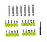Ryobi - Coffret antichocs 28 accessoires de vissage : 27 embouts PH / PZ / SL / HEX / TX + 1 porte-embout à fixation rapide 1/4'' - RAK31MSD