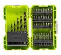 Coffret antichocs empilable RYOBI 38 accessoires de perçagevissage porte embouts RAK38SDD