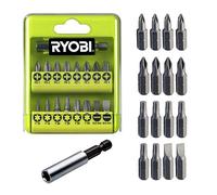 Boîte cristal 17 accessoires de vissage Philips - Plat - Pozidriv - Torx - RAK17SD