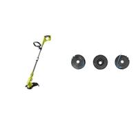 Ryobi Coupe-Herbe sans Fil OLT1832 One+, Chemin de 25-30 cm (Outil zéro), 18 V, Hyper Vert (Batterie, Chargeur et Lame Non Inclus) & RAC125 Lot 3 bobines Simple, 0