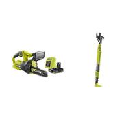 RYOBI Duo Sans Fil à Batterie 18V ONE+ : Tronçonneuse compacte 20 cm + Coupe-Branche 85cm Puissant - Utilisations Taille, Petit Élagage et Ébranchage - 1 batterie 18V 2,5Ah et 1 chargeur 1,5 A