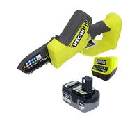 Elagueur à main 18V ONE+™ RYOBI - BRUSHLESS - guide 10 cm - 1 batterie 2,0 Ah - 1 chargeur 1,5 A