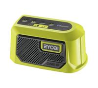 RYOBI Enceinte Chargeur 18V One+ Bluetooth 5 W RBTM18-0 (sans Batterie) | Poids de 260 g, format nomade, portée sans fil de 25 m, écoute sur le chantier, au garage, à l'atelier ou au jardin