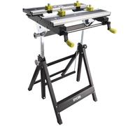 Ryobi Établi RWB03 Plan de travail multi-positions pliable, hauteur réglable, surface antidérapante