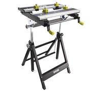 RYOBI Établi RWB03 - Plan de Travail Multi-Positions, Pliable, Hauteur Réglable, Surface Antidérapante, Idéal Découpe, Serrage et Assemblage