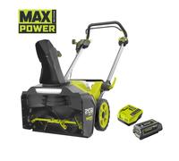 RYOBI Fraise à neige sans fil RY36STX53A-150 36V 5Ah, chasse-neige, pelle à neige, largeur de déblaiement 53 cm, profondeur de travail 33 cm