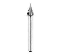 RYOBI Fraise Acier Rapide 6,35 mm Tête Triangulaire RAR102 Rainurage en V | Géométrie conique pour attaquer la matière en biais, évidage et gorges en V, bois, plastique et métaux tendres, 6,35 mm
