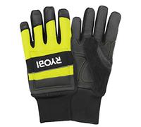 RYOBI Gants Anti-Coupures 24 m/s Catégorie 2 Taille S RAC258S Tronçonneuse | Doublure matelassée aux paumes et aux pouces, confort prolongé, protection renforcée du dos de la main, abattage, élagage