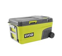 RYOBI Glacière Congélateur 18V One+ 23 L RY18CB23A-0 (sans Batterie) | Froid de -20 à +20 degrés, 2 emplacements batteries, port USB, prise 12 V et secteur, décapsuleur, camping et voiture