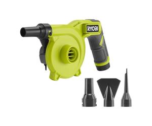 RYOBI Gonfleur Dégonfleur 4V USB Lithium Compact RVI4-0 (sans Batterie) | Gros volume pour matelas, piscines et jeux, couchage double gonflé en moins de 2 min, embout pince inclus, format léger