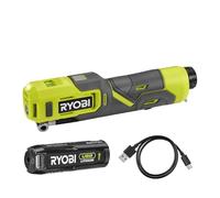 RYOBI - Gonfleur haute pression - 4V USB Lithium - RI4-120G - Vélos, ballons, compact, digital - 1 Batterie 2,0 Ah