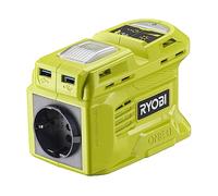 RYOBI Inverseur de Tension sans Fil 18V One+ RY18BI150B-0 - Prise 230V + USB, Puissance 150W pour Recharge Appareils Électriques - Nomade - Batterie Non Incluse