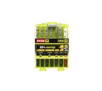 Ryobi Jeu de lames de scie sauteuse RAK10JSBWM, pour bois, métal & plastique, avec boîte, 10 pièces