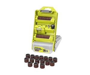 RYOBI Kit 29 Accessoires de Polissage RARSPK-29 pour Mini-Outil Feutres | Disques feutre de plusieurs tailles, brosses de nettoyage, pot de pâte à polir, argent, or, chromes, fini miroir sur métaux