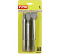 RYOBI Kit 3 burins SDS+ RAKSPC03 – Pointe, plat 20 & 35 mm – Pour perforateur burineur