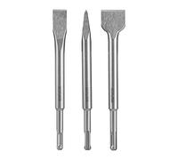RYOBI Kit 3 Burins SDS-Plus RAKSPC03 Pointe, Plat 20 et 35 mm Carrelage | Burin conique pour attaquer le béton, modèle plat de 20 mm et large de 35 mm, dépose de faïence, saignée murale, piquage