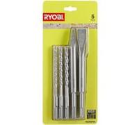 Kit 3 forets 6 mm 8 mm 10 mm et 2 burins SDS 1 pointe et 1 plat RAKSP05