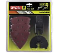 RYOBI - Kit d’accessoires multitool 12 pièces (1 lame segment + 1 lame segment pour bois + 10 patins abrasifs) - RAKMT12KIT
