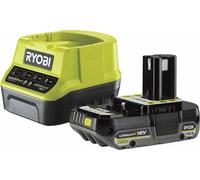 RYOBI Kit de démarrage sans fil RC18120-120C 18V 2Ah, système de batterie ONE+, batterie lithium-ion