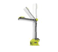 RYOBI - Lampe LED 18V ONE+ - Modulable, Rabattable avec Crochet Suspension - Bras Articulé 2 Parties - Réglage 3 Intensités, Max 850 Lumens - Poids 0,8kg - Batterie et Chargeur non Inclus - R18ALF-0