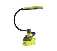 RYOBI - Lampe Loupe éclairée LED Sans Fil 18V ONE+ RML18-0 - Corps flexible de 40 cm, Tête Orientable, Pince de fixation, 2 zones de loupe x2,25 et x5 - Batterie Non Incluse