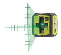 RYOBI - Laser croix vert avec traits de repére - portée 15 m - précision +/- 0,5 mm - Livré avec une pince de fixation et 2 piles - RBCLLG2