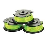 Lot de 3 bobines simple fil torsadé RYOBI 2mm pour coupe-bordures sur batterie RAC143
