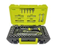 RYOBI Lot de 97 outils de mécanicien 6 points 6,35 mm et 9,5 mm