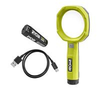 RYOBI - Loupe éclairée 4V USB Lithium - 2 intensités : 60/200 Lumens - Grossissement x 3 - Livrée avec son câble USB-C & 1 batterie 4V 2,0 Ah Lithium - RML4-120G